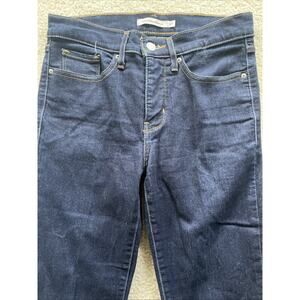 Levis 314 Shaping Straight Womens Size 27 Dark Blue Jeans Preowned